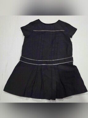 Bonpoint Black Dress with White Trim Size 4 Girls